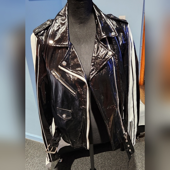 Signature 8 Wet Look Moto Jacket - Picture 2 of 5